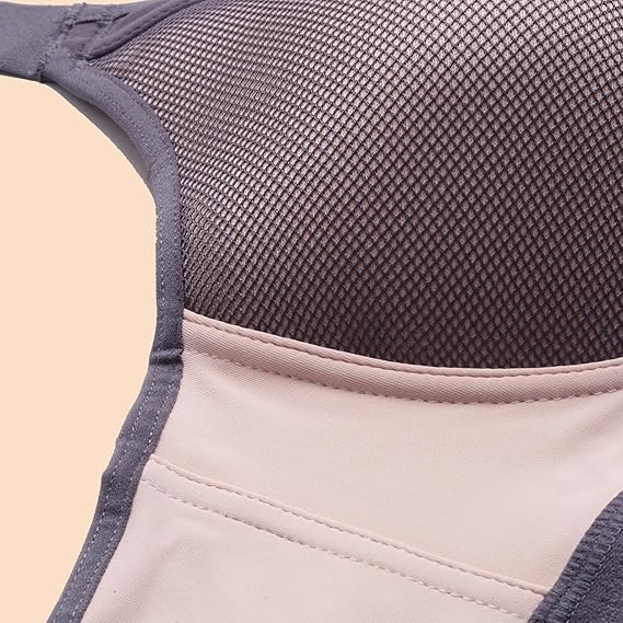 Enamor Women's Polyester Blend Non-Wired Sports Bra – Padded, Full Coverage, Y-Panel for Vertical Bounce Control, No-Spill, No-Jiggle